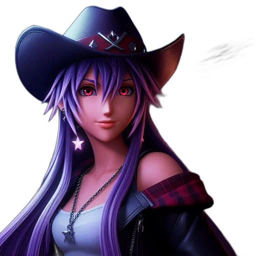 hat, fantasy art, anime, photorealistic, 3d render, female, animated, character transparent PNG cut-out