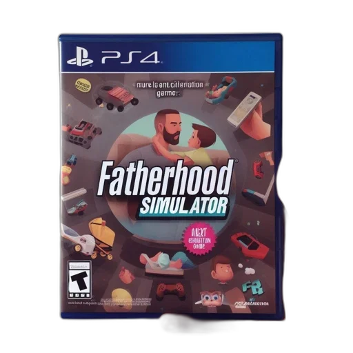 concept art, game, box, image, shows, fatherhood, simulator, ps4 transparent PNG cut-out