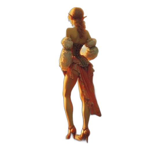 robot, hat, staff, dress, concept art, 3d render, pixel art, fantasy art transparent PNG cut-out