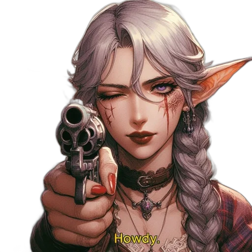 weapon, staff, face, fantasy art, concept art, pixel art, comic book art, elven transparent PNG cut-out