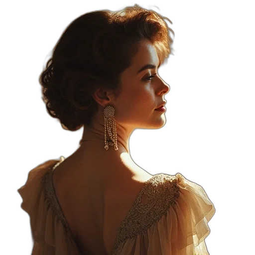 dress, crown, jewelry, face transparent PNG cut-out