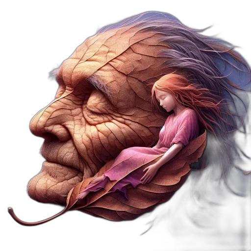 face, mask, creature, hair, concept art, fantasy art, photorealistic, 3d render transparent PNG cut-out