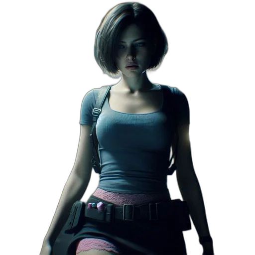 dress, jacket, concept art, 3d render, cyberpunk, pixel art, blue, neon transparent PNG cut-out