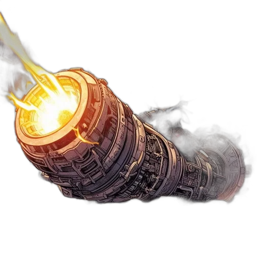 weapon, sword, staff, robot, concept art, fantasy art, 3d render, comic book art transparent PNG cut-out
