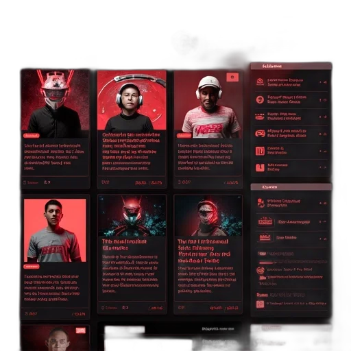 staff, concept art, cyberpunk, red, dark, colorful, screenshot, website transparent PNG cut-out