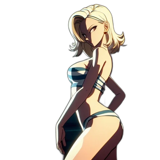 dress, staff, robot, concept art, cartoon, pixel art, comic book art, monochrome transparent PNG cut-out