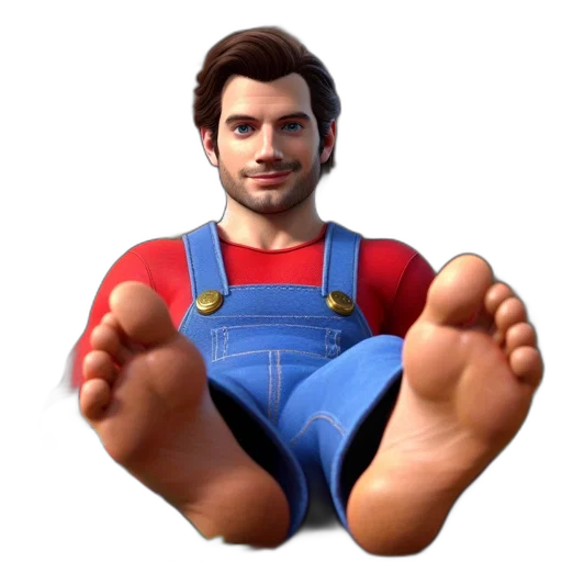 shoes, face, robot, staff, 3d render, concept art, photorealistic, cartoon transparent PNG cut-out