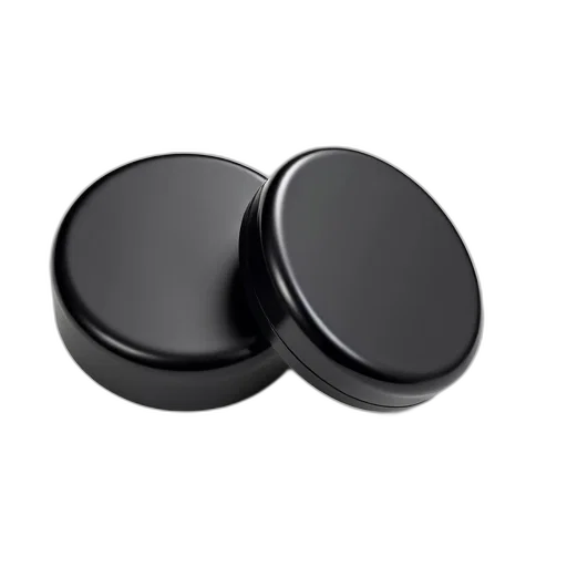 dark, monochrome, two, black, circular, objects, metallic, appearance transparent PNG cut-out