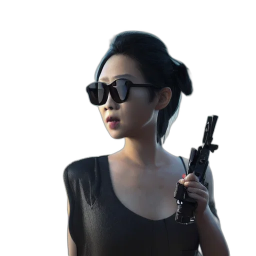weapon, staff, cyberpunk, 3d render transparent PNG cut-out