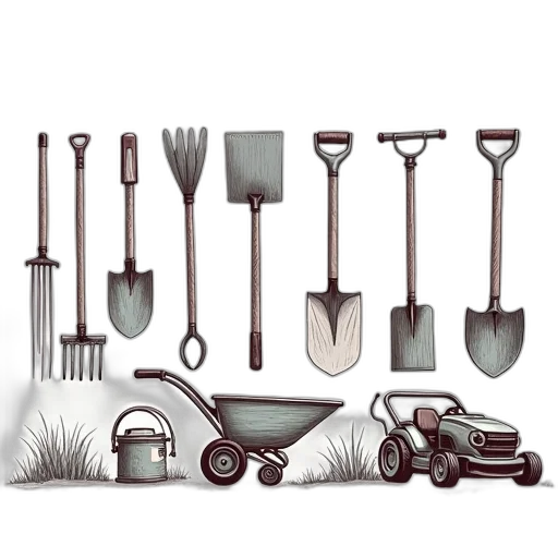 weapon, furniture, staff, jewelry, concept art, 3d render, earth tones, monochrome transparent PNG cut-out
