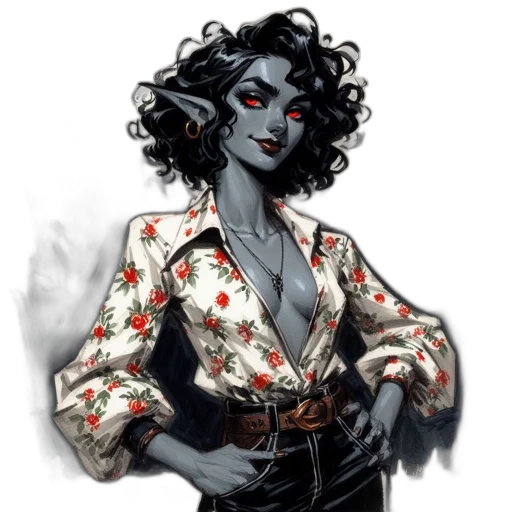 dress, staff, concept art, fantasy art, comic book art, watercolor, blue, dark transparent PNG cut-out