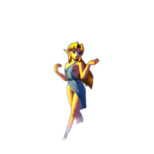 dress, staff, weapon, creature, pixel art, concept art, 3d render, vaporwave transparent PNG cut-out