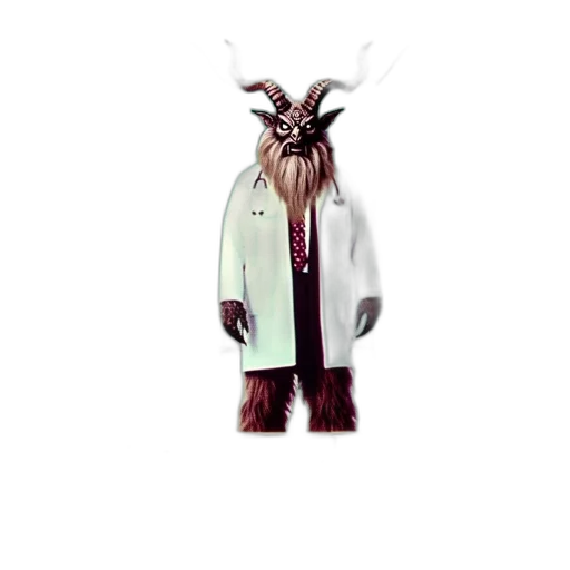creature, animal, mask, staff, concept art, 3d render, pixel art, fantasy art transparent PNG cut-out