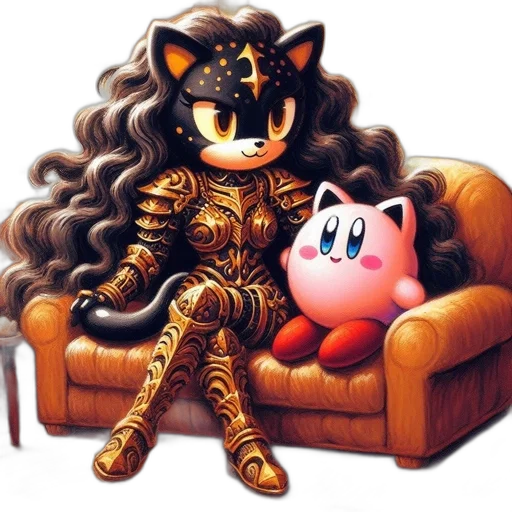 animal, furniture, crown, mask, concept art, pixel art, fantasy art, comic book art transparent PNG cut-out