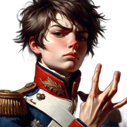 face, jacket, staff, crown, fantasy art, concept art, photorealistic, anime transparent PNG cut-out