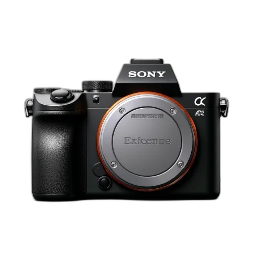weapon, face, photorealistic, 3d render, black, sony, camera, silver transparent PNG cut-out