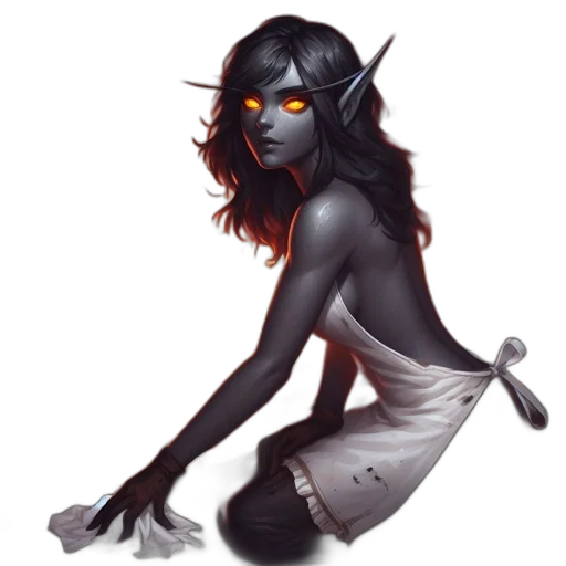 staff, creature, fantasy art, concept art, pixel art, comic book art, dark, woman transparent PNG cut-out