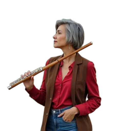 staff, jacket, sword, umbrella, photorealistic, concept art, woman, short transparent PNG cut-out