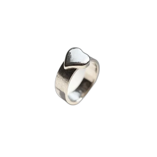 jewelry, crown, 3d render, silver, ring, heart-shaped, design, casting transparent PNG cut-out
