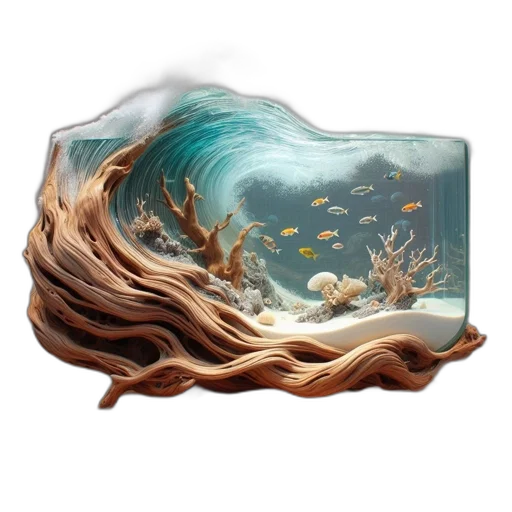 jewelry, furniture, hair, fantasy art, concept art, photorealistic, 3d render, underwater transparent PNG cut-out