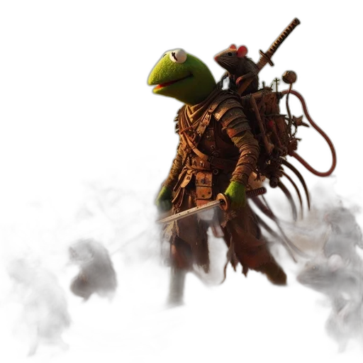 staff, creature, dragon, concept art, fantasy art, 3d render, fog, green transparent PNG cut-out