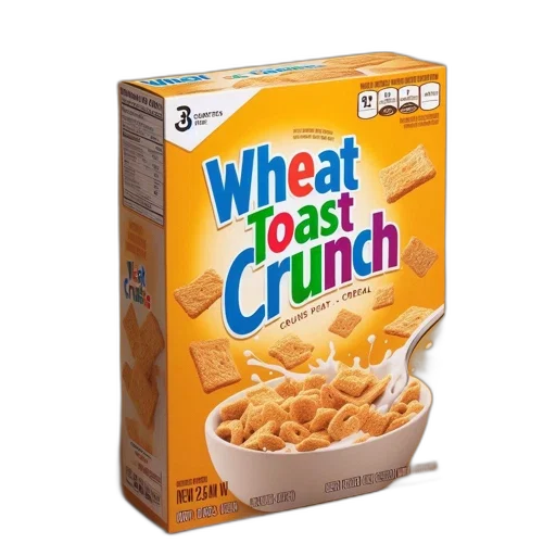 food, image, displays, wheat, toast, crunch, cereal, box transparent PNG cut-out