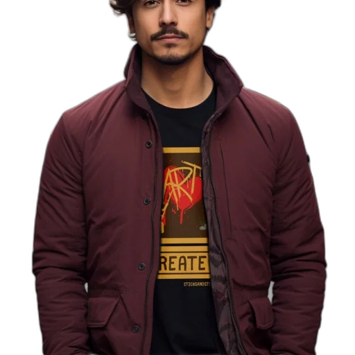jacket, staff, face, hat, photorealistic, concept art, pixel art, comic book art transparent PNG cut-out