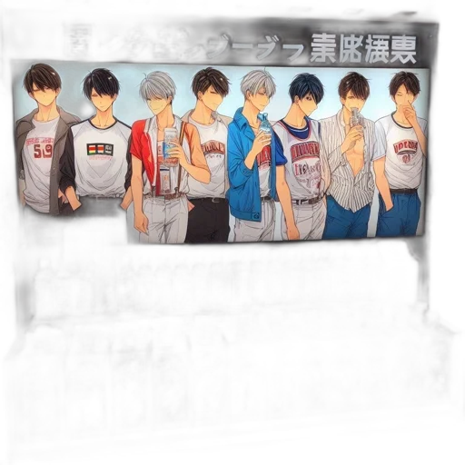 concept art, anime, pixel art, store, display, features, illustrated, male transparent PNG cut-out