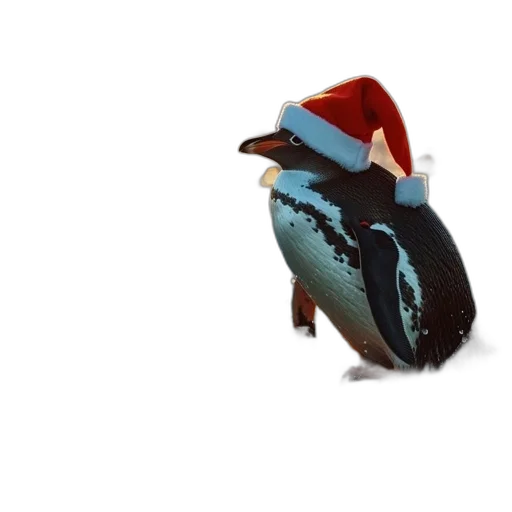 hat, animal, creature, crown, 3d render, concept art, penguin, wearing transparent PNG cut-out