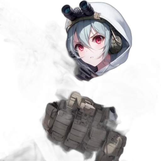 weapon, robot, mask, face, concept art, anime, pixel art, fantasy art transparent PNG cut-out