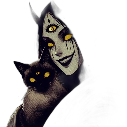 mask, creature, fantasy art, concept art, pixel art, watercolor, monochrome, dark transparent PNG cut-out