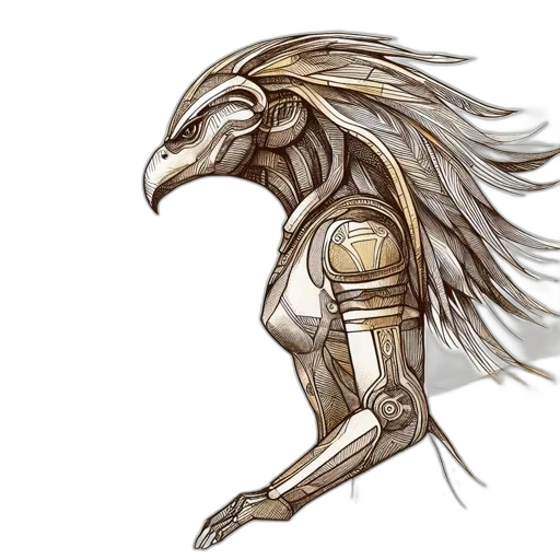 mask, fantasy art, concept art, watercolor, comic book art, earth tones, golden, anthropomorphic transparent PNG cut-out