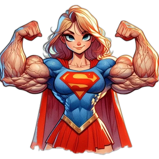 weapon, comic book art, concept art, pixel art, cartoon, female, superhero, dressed transparent PNG cut-out