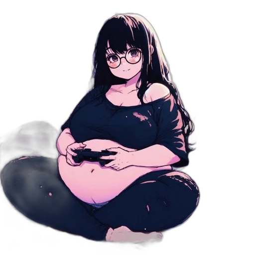 dress, creature, food, concept art, pixel art, fantasy art, anime, dark transparent PNG cut-out