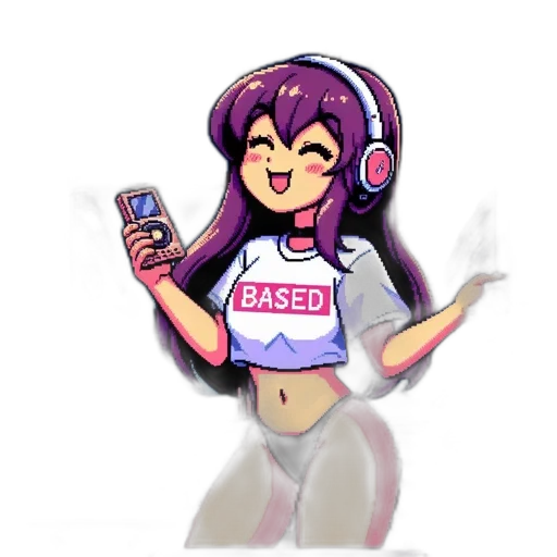 dress, staff, robot, jacket, pixel art, vaporwave, concept art, cartoon transparent PNG cut-out