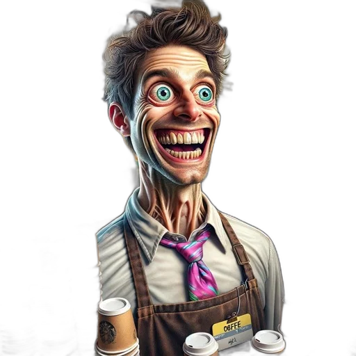 staff, face, food, robot, concept art, photorealistic, cartoon, comic book art transparent PNG cut-out