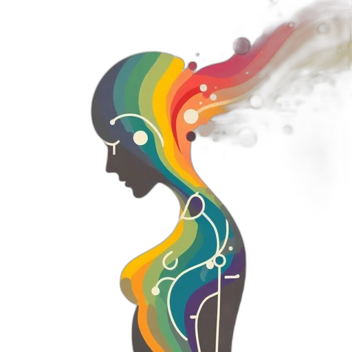 hair, concept art, watercolor, pixel art, fantasy art, colorful, pastel, artistically transparent PNG cut-out