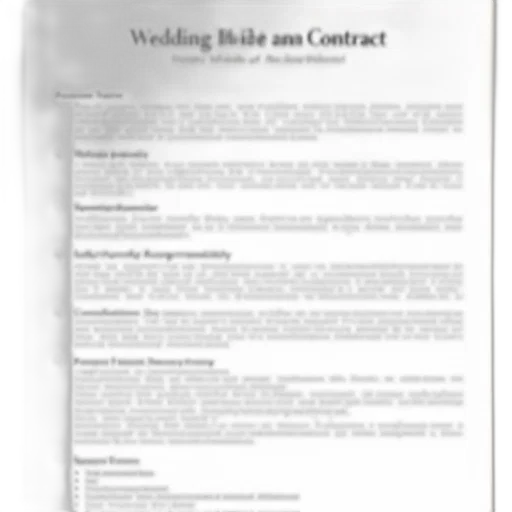 detailed, wedding, planner, contract, displayed, white, background, includes transparent PNG cut-out