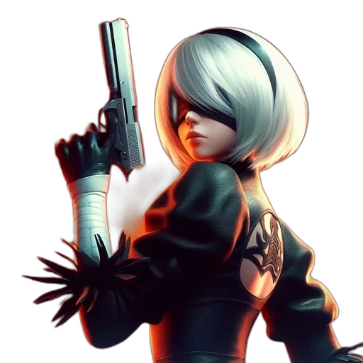 weapon, jacket, concept art, cyberpunk, comic book art, 3d render, intensely, focused transparent PNG cut-out
