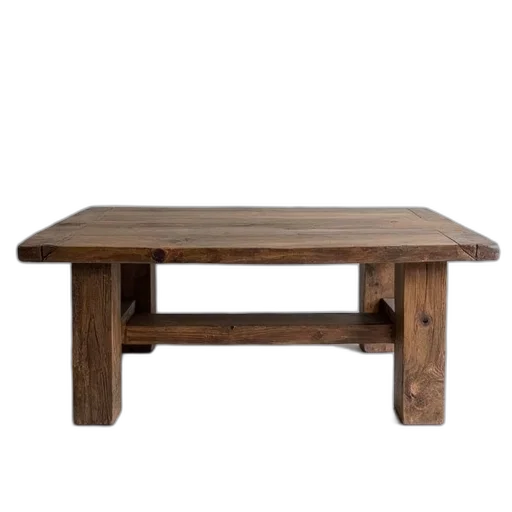 furniture, rustic, wooden, coffee, table, flat, top, four transparent PNG cut-out
