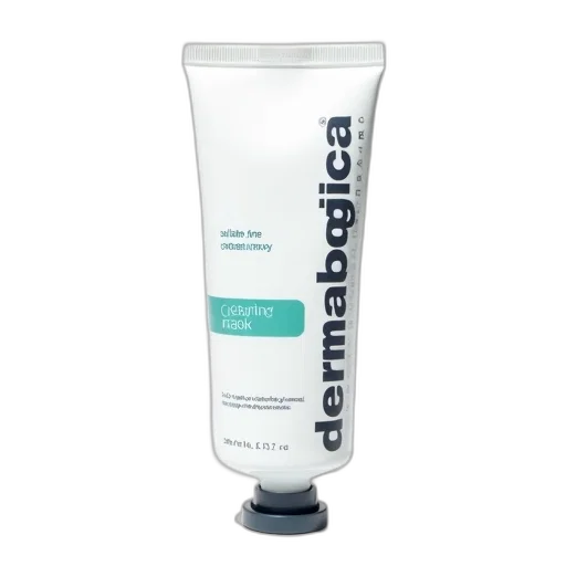 white, tube, dermalogica, active, clearing, mask, blue, green transparent PNG cut-out