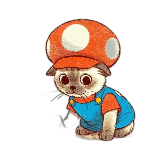 hat, staff, animal, creature, watercolor, concept art, 3d render, cartoon transparent PNG cut-out