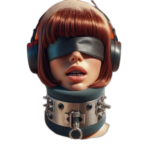 robot, mask, face, cyberpunk, 3d render, concept art, photorealistic, outer space transparent PNG cut-out