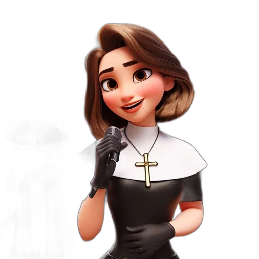 dress, staff, jewelry, crown, cartoon, concept art, photorealistic, 3d render transparent PNG cut-out