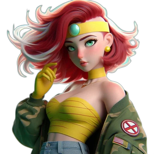 weapon, staff, jacket, concept art, comic book art, 3d render, fantasy art, animated transparent PNG cut-out