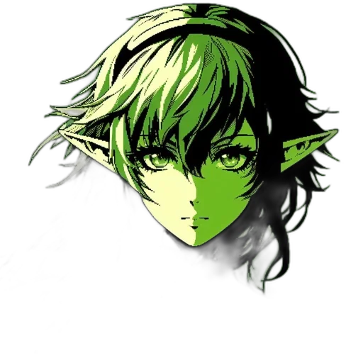 mask, face, staff, hair, anime, pixel art, concept art, photorealistic transparent PNG cut-out