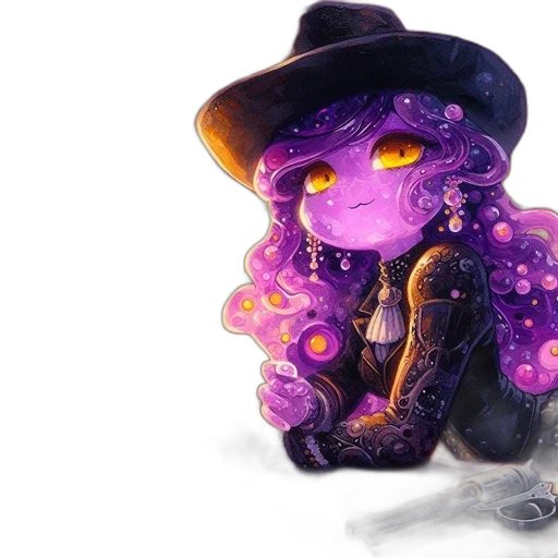 hat, staff, creature, dragon, concept art, fantasy art, pixel art, watercolor transparent PNG cut-out