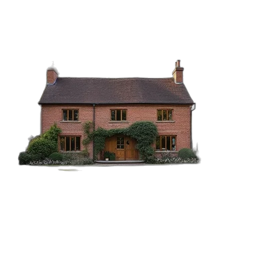 building, 3d render, photorealistic, bedroom, detached, house, sale, farm transparent PNG cut-out