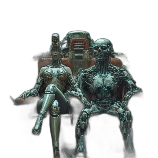 robot, jewelry, mask, furniture, concept art, 3d render, fantasy art, cyberpunk transparent PNG cut-out