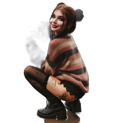 staff, jacket, face, creature, concept art, fantasy art, photorealistic, pixel art transparent PNG cut-out